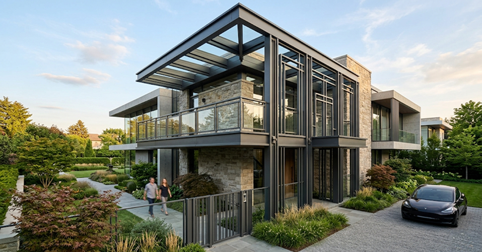 Intégration architecturale d'une structure impactant le prix ouvrage métallique-oxmetal